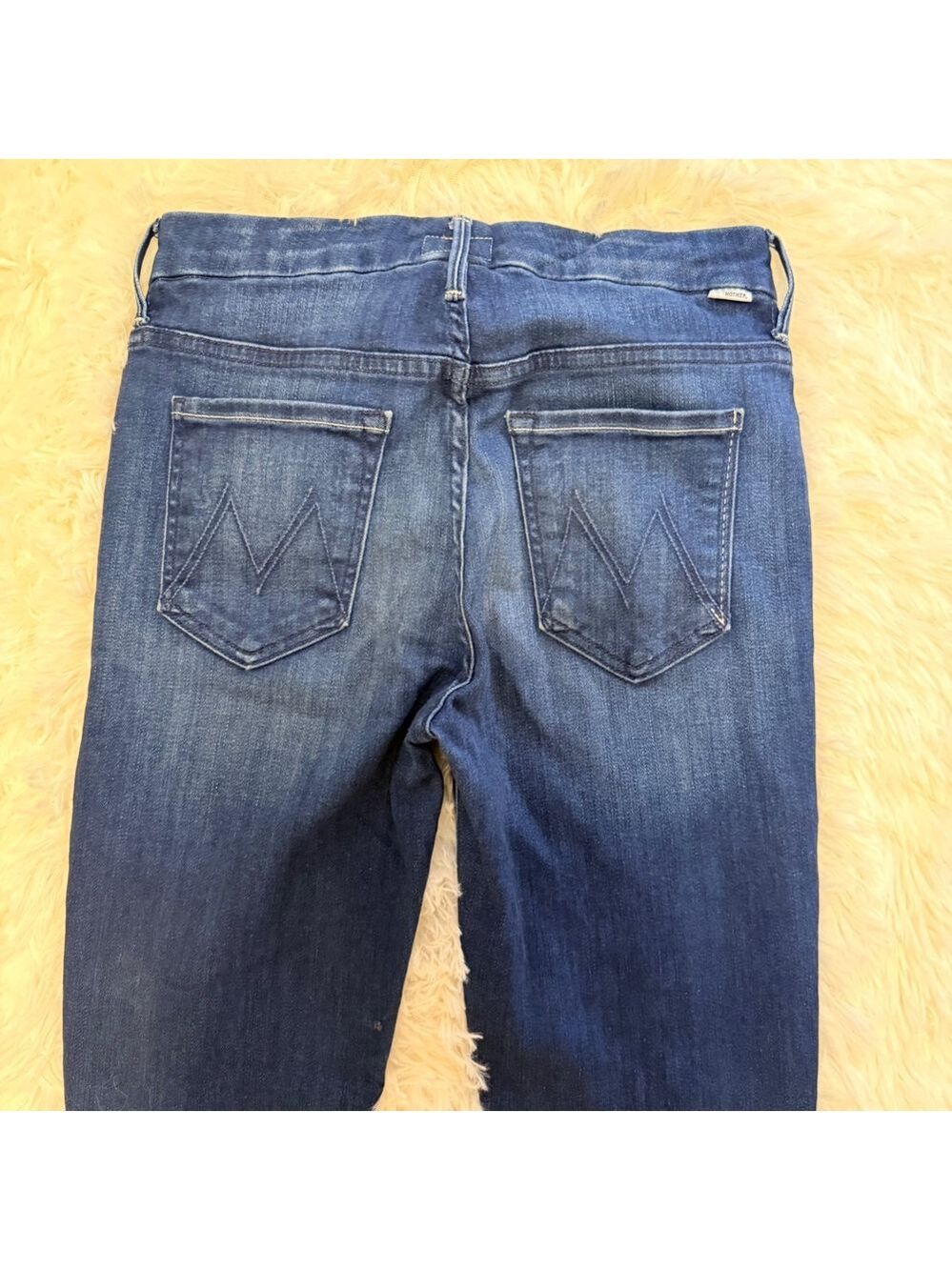 Mother High Waisted Looker Ankle Jeans Dark Wash Skinny Size 27 Designer Vibe - Picture 5 of 6